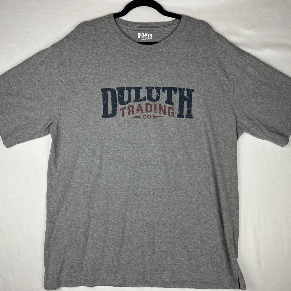 Duluth Trading Co Gray and Navy Men's Tee